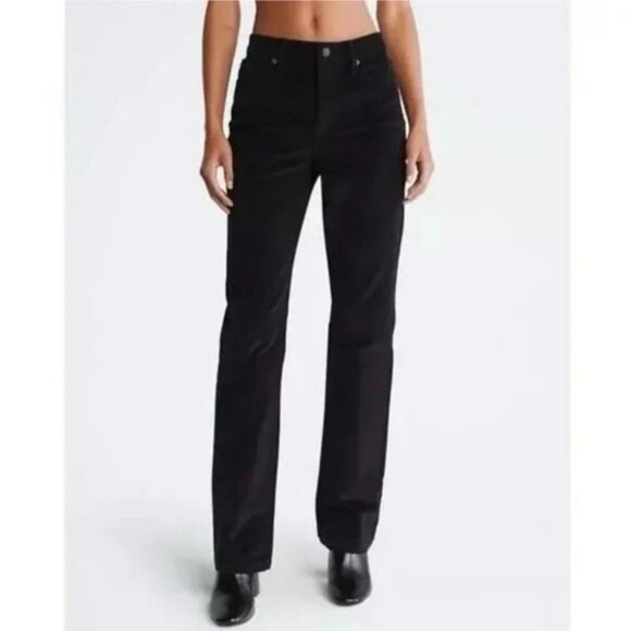 Calvin Klein Black Corduroy Pants Women’s Size 8 Lean Bootcut EUC - Picture 1 of 7